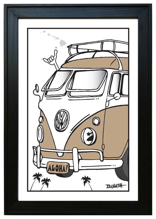 SANTA BARBARA ~ CALIF STYLE BUS ~ 12x18