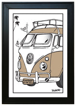 Load image into Gallery viewer, CARDIFF BY THE SEA ~ CALIF STYLE BUS ~ 12x18