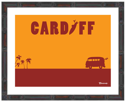 CARDIFF BY THE SEA ~ CATCH A SURF ~ SURF BUS ~ 16x20