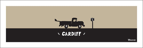 CARDIFF BY THE SEA ~ SURF PICKUP ~ 8x24