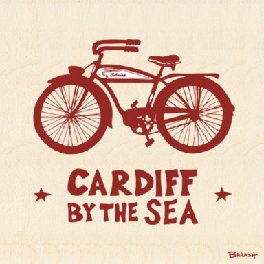 CARDIFF BY THE SEA ~ RED SCHWINN AUTOCYCLE ~ 6x6