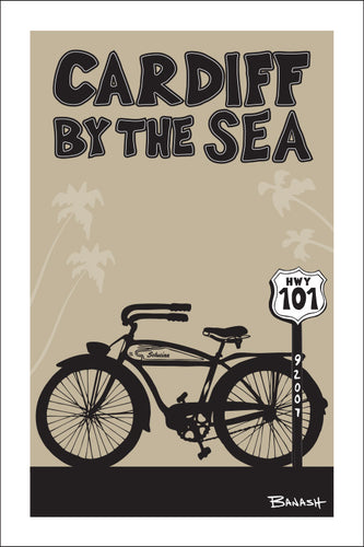 CARDIFF BY THE SEA ~ AUTOCYCLE ~ 12x18