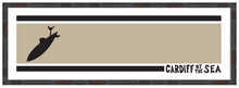 Load image into Gallery viewer, CARDIFF BY THE SEA ~ STONE GREMMY LOGO ~ COMP STRIPES ~ 8x24