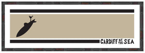 CARDIFF BY THE SEA ~ STONE GREMMY LOGO ~ COMP STRIPES ~ 8x24