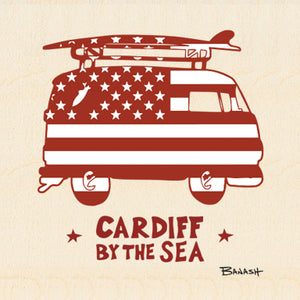 CARDIFF BY THE SEA ~ RED USA SURF BUS ~ 6x6