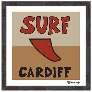 SURF ~ CARDIFF ~ RED FIN ~ 12x12
