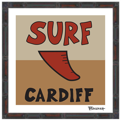SURF ~ CARDIFF ~ RED FIN ~ 12x12
