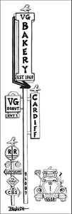 CARDIFF BY THE SEA ~ VG BAKERY DONUTS ~ 8x24