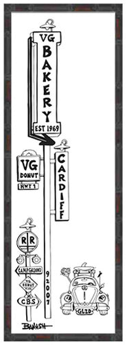 CARDIFF BY THE SEA ~ VG BAKERY DONUTS ~ 8x24