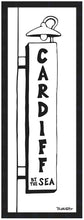 Load image into Gallery viewer, TOWN SIGN ~ CARDIFF BY THE SEA ~ 8x24