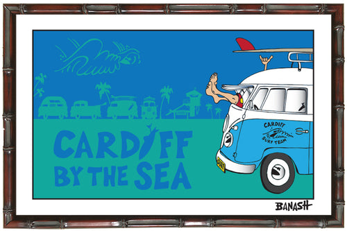 CARDIFF BY THE SEA ~ GREM 10 ~ SURF RIDES ~ 12x18