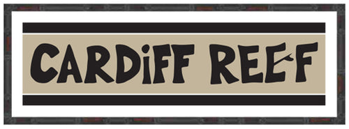 CARDIFF REEF ~ COMP STRIPE ~ BAMBOO FRAMED PRINT ~ 8x24