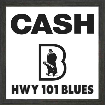 JOHNNY CASH ~ BLUES LOGO ~ 12x12