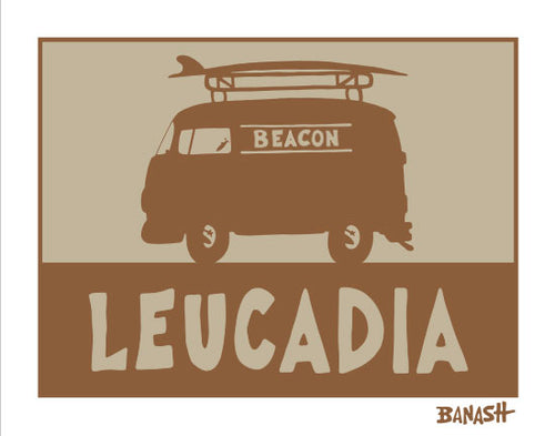 LEUCADIA ~ CATCH SAND ~ SURF BUS ~ BEACON ~ 16x20