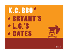 Load image into Gallery viewer, KANSAS CITY ~ CATCH A GRILL ~ KC BBQ JOINTS ~ 12x16
