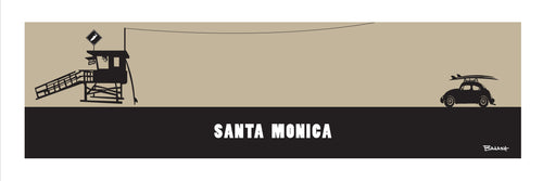 SANTA MONICA ~ TOWER ~ SURF BUG ~ 8x24