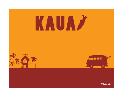 KAUAI ~ SURF BUS HUT ~ 16x20