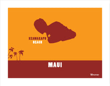 Load image into Gallery viewer, MAUI ~ CATCH A SURF ~ ISLAND ~ KEAWAKAPU BEACH ~ PRINT ~ 11x14