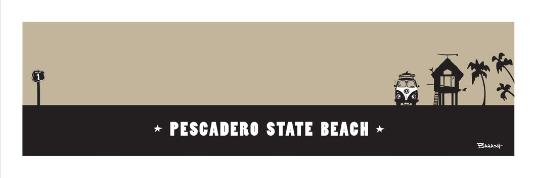 PESCADERO STATE BEACH ~ SURF HUT ~ 8x24