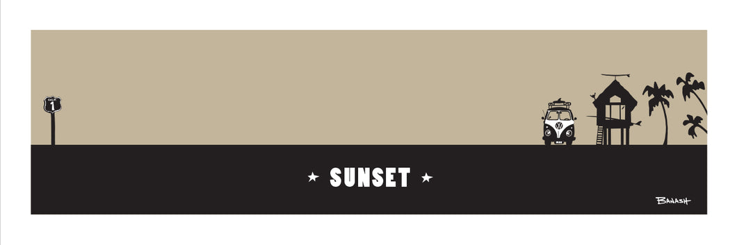 SUNSET ~ SURF HUT ~ 8x24