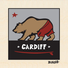 Load image into Gallery viewer, CARDIFF BY THE SEA ~ SURF BEAR ~ 6x6