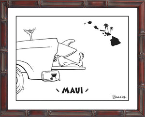 MAUI ~ TAILGATE SURF GREM ~ CATCH A LINE ~ 16x20