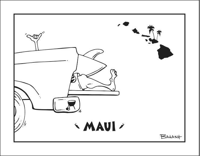 MAUI ~ TAILGATE SURF GREM ~ CATCH A LINE ~ 16x20