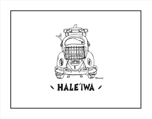 HALEIWA ~ SURF BUG TAIL ~ CATCH A LINE ~ 16x20