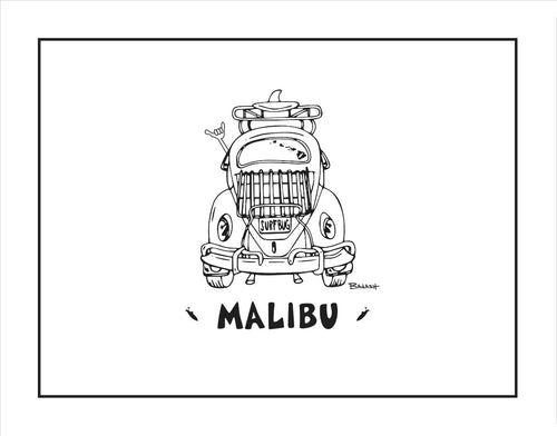 MALIBU ~ SURF BUG TAIL ~ CATCH A LINE ~ 16x20