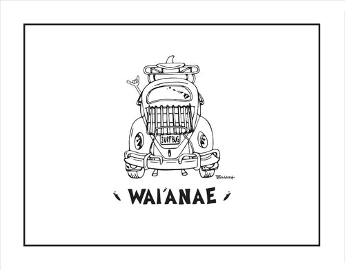 WAIANAE ~ SURF BUG TAIL ~ CATCH A LINE ~ 16x20