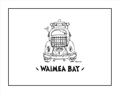 WAIMEA BAY ~ CATCH A LINE ~ SURF BUG ~ 16x20