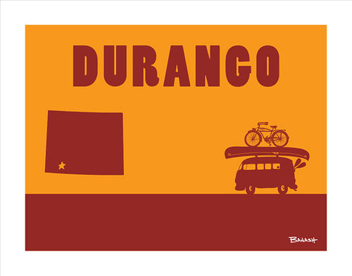 DURANGO ~ CANOE AUTOCYCLE BUS ~ CO STATE ~ 16x20