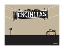 Load image into Gallery viewer, ENCINITAS ~ TOWN SIGN ~ AUTOCYCLE ~ SURFBOARD ~ 16x20