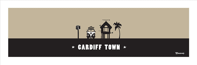 CARDIFF TOWN ~ SURF HUT ~ 8x24