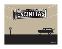 Load image into Gallery viewer, ENCINITAS ~ TOWN SIGN ~ SURF CHEVY SUBURBAN ~ 16x20