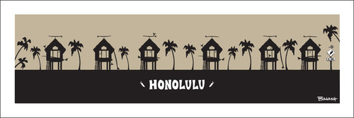 HONOLULU ~ SURF HUTS ~ 8x24