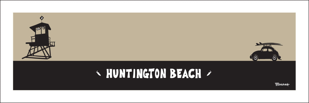 HUNTINGTON BEACH ~ TOWER ~ SURF BUG ~ 8x24