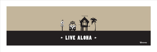 LIVE ALOHA ~ SURF HUT ~ 8x24