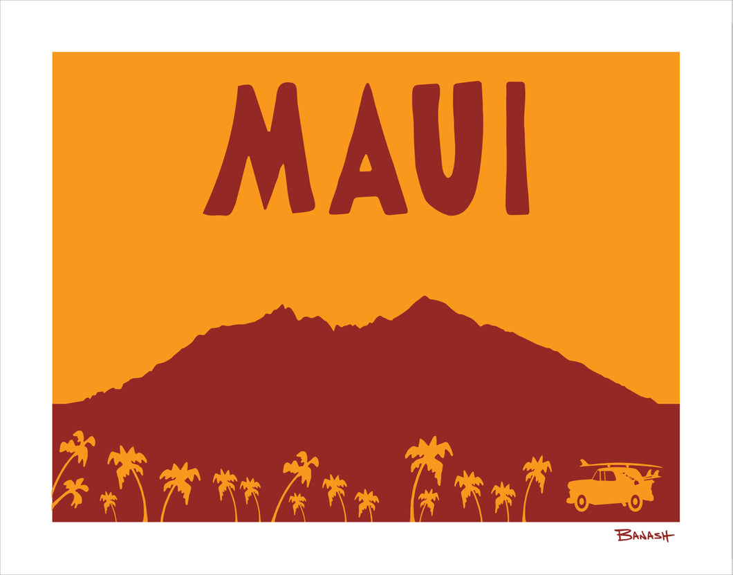 MAUI ~ ISLAND ~ SURF NOMAD ~ PALMS ~ CATCH A SURF ~ 16x20