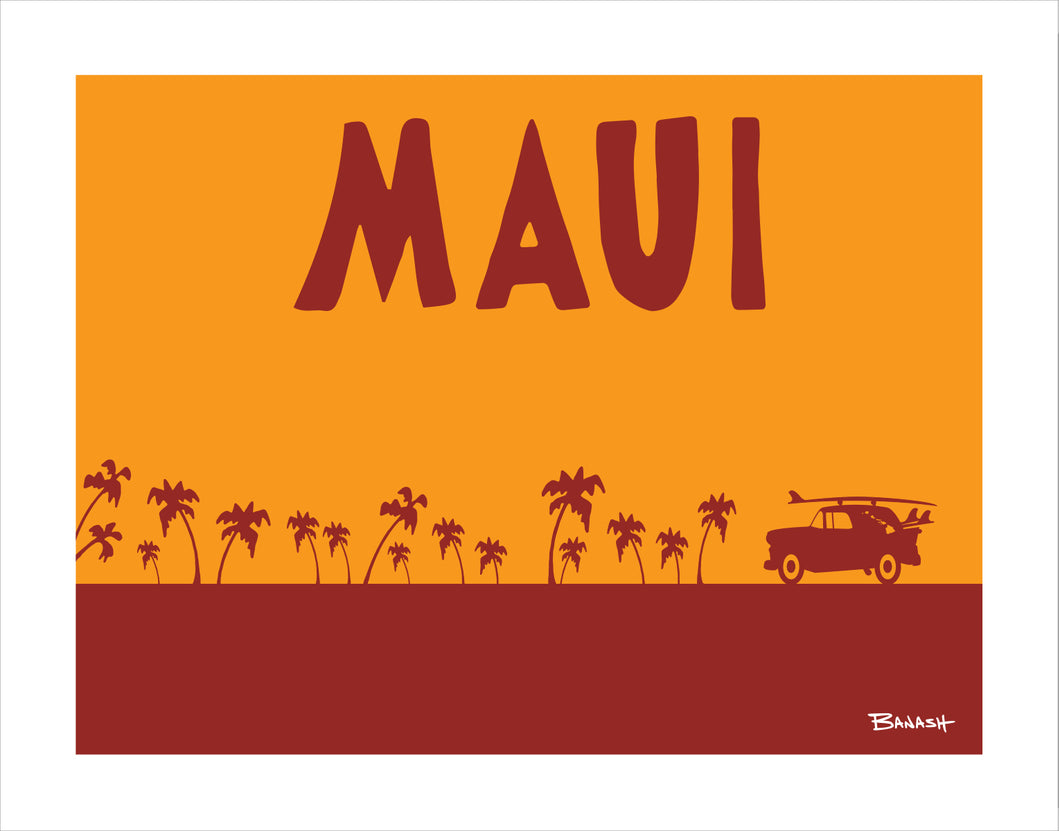 MAUI ~ SURF NOMAD ~ PALMS ~ CATCH A SURF ~ 16x20