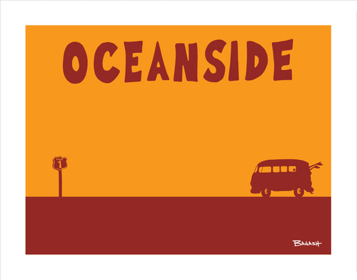 OCEANSIDE ~ CATCH A SURF ~ SURF BUS ~ HWY 1 ~ 16x20