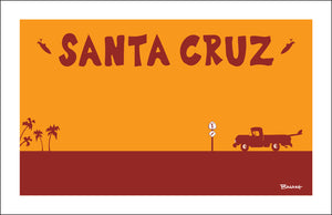 SANTA CRUZ ~ SURF PICKUP ~ HWY 1 ~ 12x18