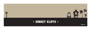 SUNSET CLIFFS ~ LA JOLLA ~ SURF HUT ~ 8x24