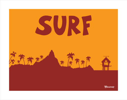 SURF ~ TAHITI ~ SURF HUT ~ 16x20