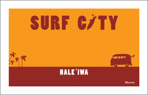 HALEIWA ~ SURF CITY ~ 12x18