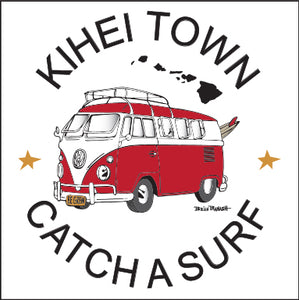 KIHEI TOWN ~ CATCH A SURF ~ SURF BUS ~ 12x12