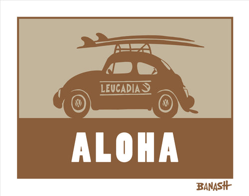 ALOHA ~ CATCH SAND ~ SURF BUG ~ LEUCADIA ~ 16x20