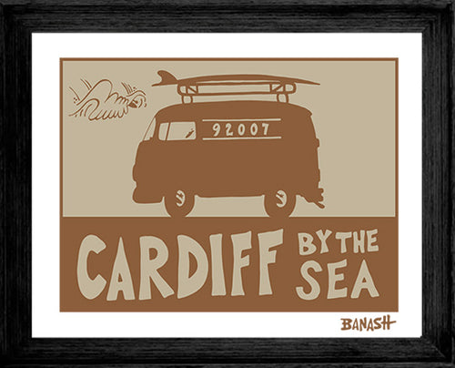 CARDIFF BY THE SEA ~ SURF BUS ~ 92007 ~ CATCH SAND ~ 16x20