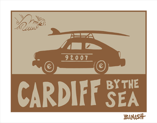 CARDIFF BY THE SEA ~ SURF FASTBACK ~ 16x20
