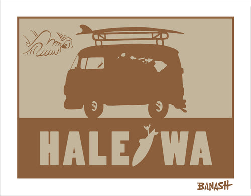 HALEIWA ~ SURF BUS ~ CATCH SAND ~ 16x20